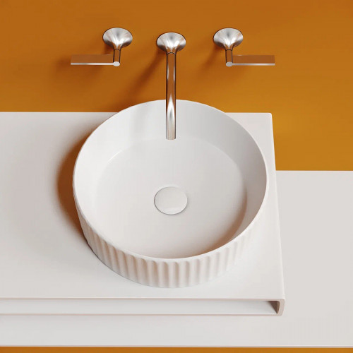 Раковина-чаша Ceramicanova Element 36 CN6057 Белая глянцевая фарфор накладная