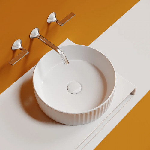 Раковина-чаша Ceramicanova Element 36 CN6057 Белая глянцевая фарфор накладная