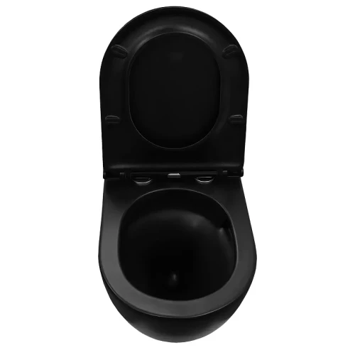 Унитаз подвесной Azario Grado AZ-0046-UQ1-MB цвет Черный матовый с сиденьем Микролифт