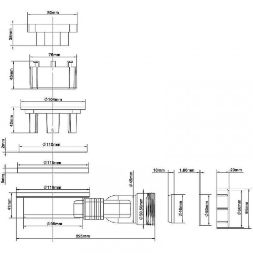 Сифон для душевого поддона Grossman Strong GR-S91 Белый