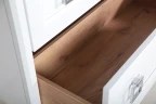 Тумба под раковину ASB-Woodline Рома 100П 10852 подвесная Белая массив дерева