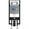 Комплект унитаза с инсталляцией WeltWasser AMBERG 497 + GELBACH 043 MT-GR + AMBERG RD-CR 10000012016 цвет Серый матовый с сиденьем Микролифт и клавишей смыва цвет Хром