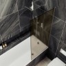 Шторка на ванну Maybah Glass MGV-77-5у 900x1400 в узком профиле Хром матовый стекло бронзовое матовое