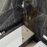 Шторка на ванну Maybah Glass MGV-77-5у 900x1400 в узком профиле Хром матовый стекло бронзовое матовое
