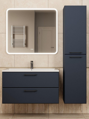 Тумба с раковиной Uperwood Foster New 90 KFosterNEW90b подвесная цвет Черный матовый