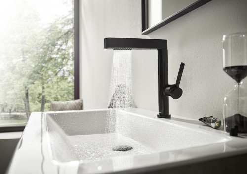Смеситель для раковины Hansgrohe Finoris 76063670 Черный матовый латунь