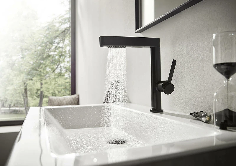 Смеситель для раковины Hansgrohe Finoris 76063670 Черный матовый латунь
