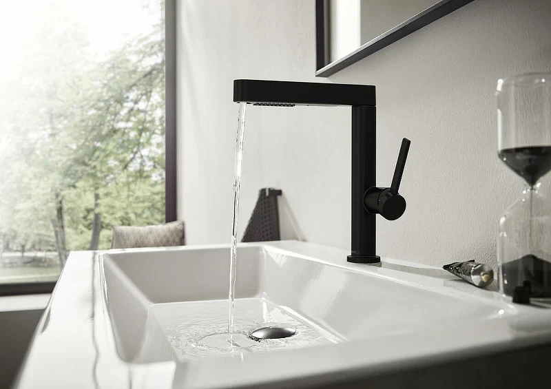 Смеситель для раковины Hansgrohe Finoris 76063670 Черный матовый латунь