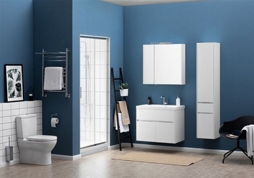 Шкаф пенал Aquanet Латина 35 R179606 подвесной Белый МДФ / ЛДСП