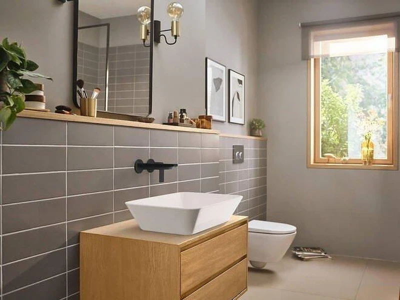 Смеситель для раковины Hansgrohe Rebris E 72568670 цвет Черный матовый