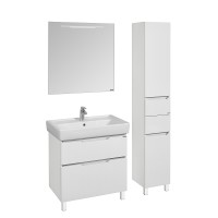 Зеркало Aquaton Дакота 80 1A203102DA010 с подсветкой Белое с выключателем МДФ / ЛДСП, стекло