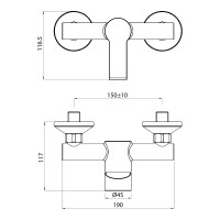 Смеситель для душа Koller Pool Kvadro Arc KA0450