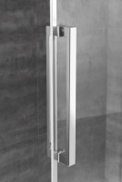 Душевой уголок Cezares Lux Soft AH-1 120x200 профиль Хром стекло прозрачное
