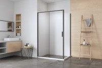 Душевой уголок Aquanet Pleasure Evo AE65-140x80-BT 140x80 324139 профиль Черный стекло прозрачное