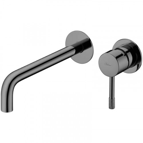 Смеситель для раковины Boheme Uno 465-SGM Оружейная сталь глянцевая латунь встраиваемый