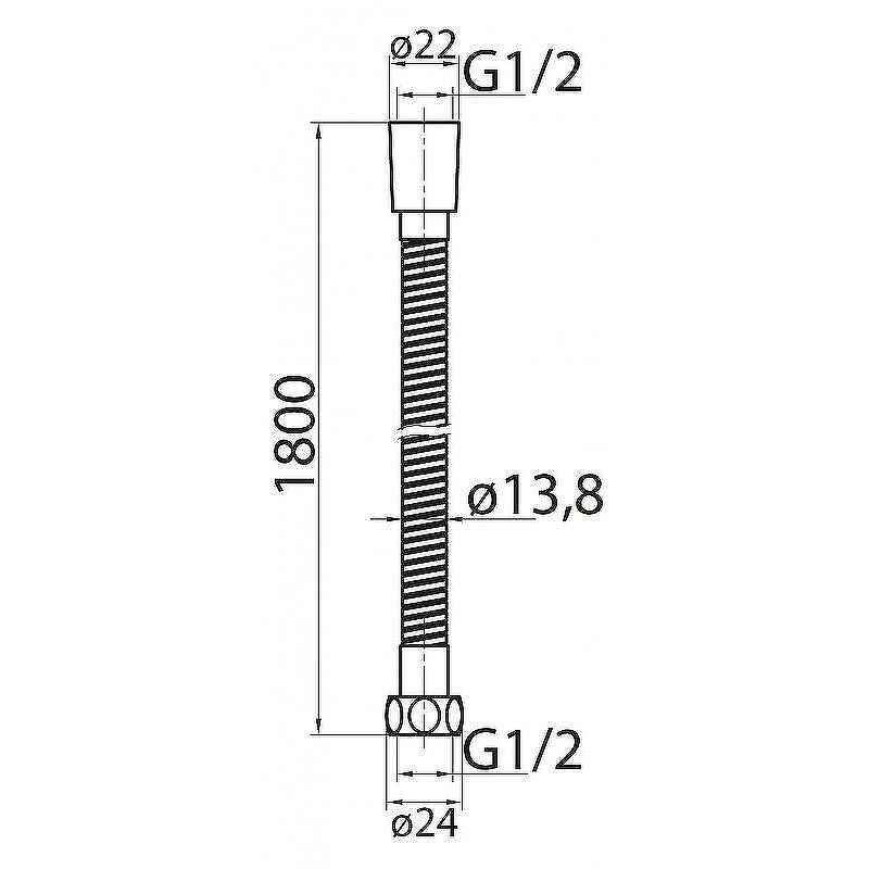 Душевой шланг Cezares Czr CZR-FMDC2-180-03 Золото