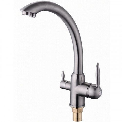 Смеситель для кухни Viko V-5254 Серебро латунь на столешницу