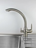 Смеситель для кухни Viko V-5254 Серебро латунь на столешницу