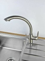 Смеситель для кухни Viko V-5254 Серебро латунь на столешницу
