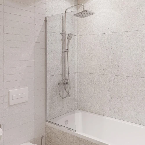 Шторка на ванну DIWO Анапа 50 MV-AN-50-CR профиль Хром стекло прозрачное