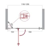 Душевая дверь BelBagno Kraft 120 KRAFT-B-12-60/60-C-Cr-L профиль Хром стекло прозрачное