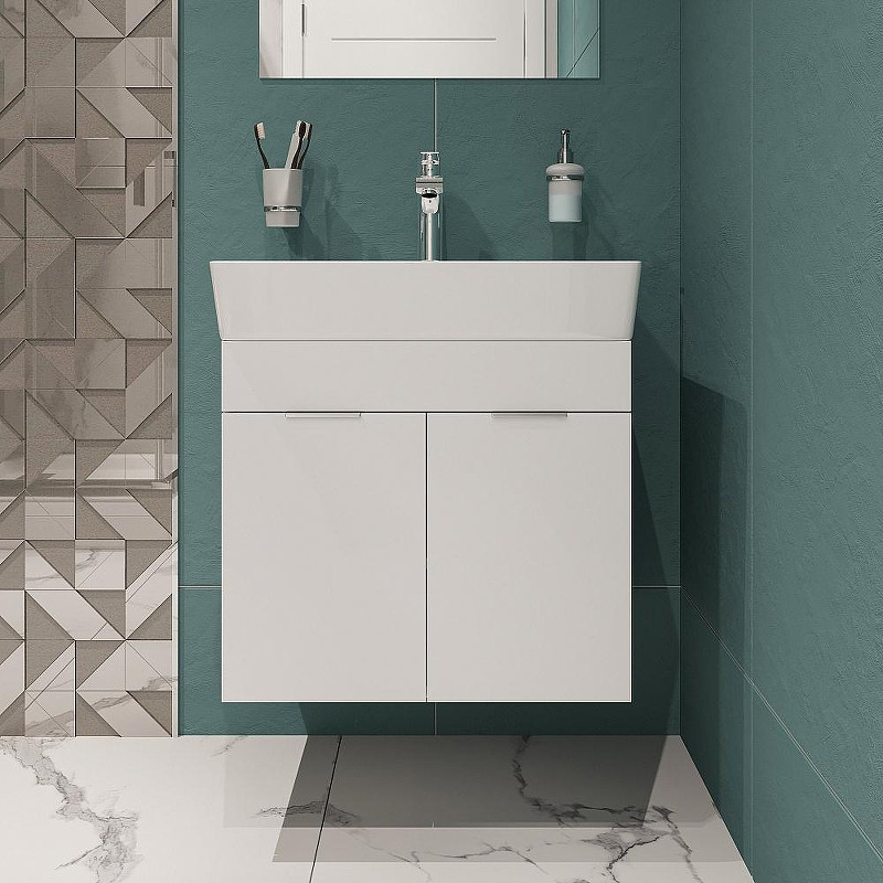 Тумба с раковиной DIWO Анапа 60 TR-672628 подвесная цвет Белый