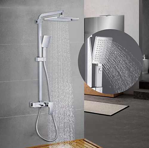 Душевая система Gappo G2407-30 Хром Белый латунь на стену