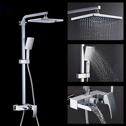 Душевая система Gappo G2407-30 Хром Белый латунь на стену