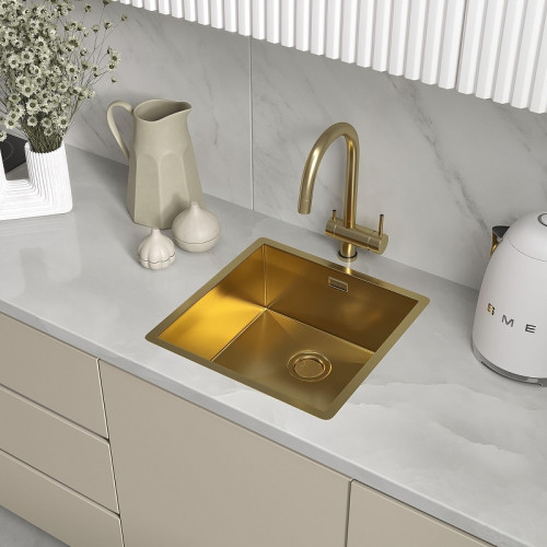 Кухонная мойка Reflexion Como 44 RX2044GD цвет Брашированное золото