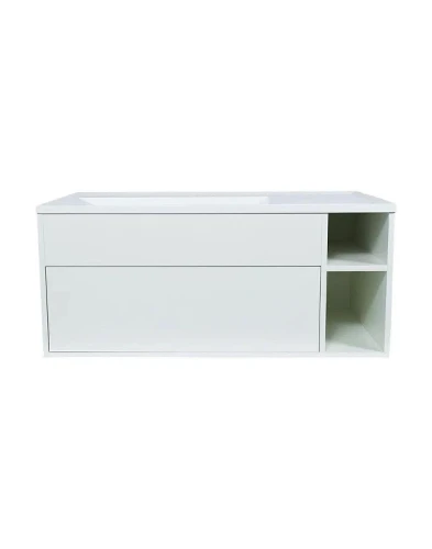 Тумба с раковиной Uperwood Lotus Premium 100 39340207463 подвесная цвет Белый матовый