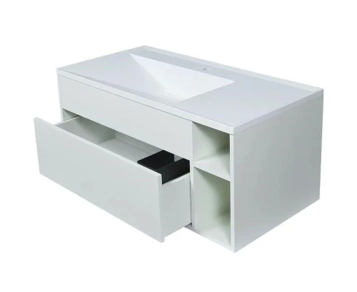 Тумба с раковиной Uperwood Lotus Premium 100 39340207463 подвесная цвет Белый матовый