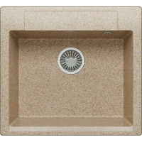Кухонная мойка Polygran Argo-560 №302 575837 Песочная искусственный камень (литьевой мрамор) встраиваемый
