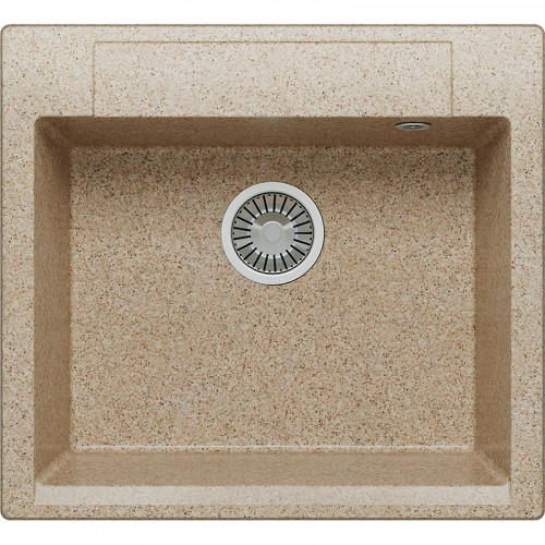 Кухонная мойка Polygran Argo-560 №302 575837 Песочная искусственный камень (литьевой мрамор) встраиваемый