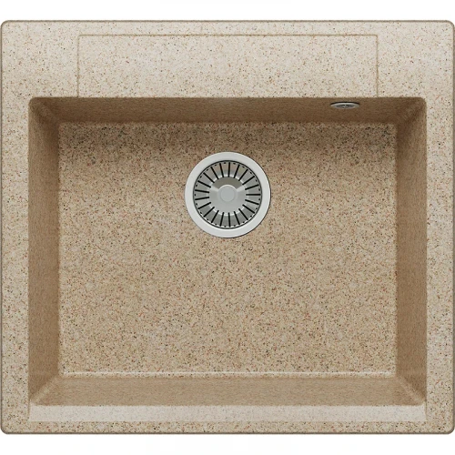 Кухонная мойка Polygran Argo-560 №302 575837 Песочная искусственный камень (литьевой мрамор) встраиваемый
