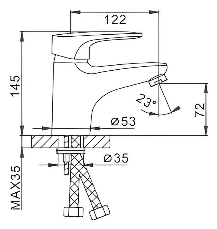 Смеситель для раковины Frap H68 F1068 Хром