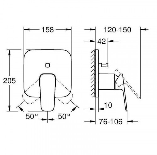 Смеситель для душа Grohe Cubeo 1017780000 цвет Хром