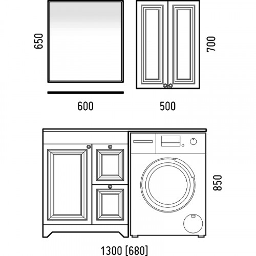 Подвесной шкаф Corozo Леон 50 SD-00000775 Белый МДФ / ЛДСП