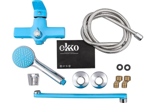 Смеситель для ванны Ekko E22304 универсальный цвет Хром Синий