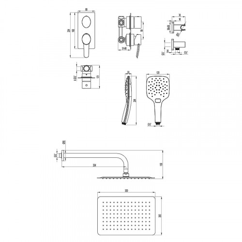 Душевая система Lemark Atlantiss LM3249C цвет Хром