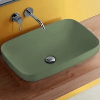 Раковина Kerasan Tribeca 60 514311 Verde muschio фаянс накладная, полувстраиваемая
