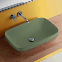 Раковина Kerasan Tribeca 60 514311 Verde muschio фаянс накладная, полувстраиваемая