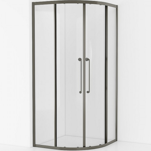 Душевой уголок Cezares Relax-304 100x100 RELAX-304-R-2-100-C-GM профиль Оружейная сталь стекло прозрачное