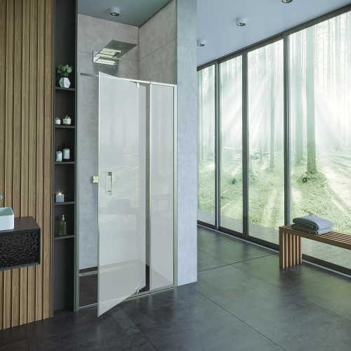 Душевая дверь Alex Baitler 120 AB78C120 профиль Сатин стекло матовое