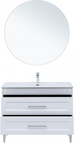 Тумба под раковину Aquanet Бостон New 100 306369 подвесная цвет Белый сатин