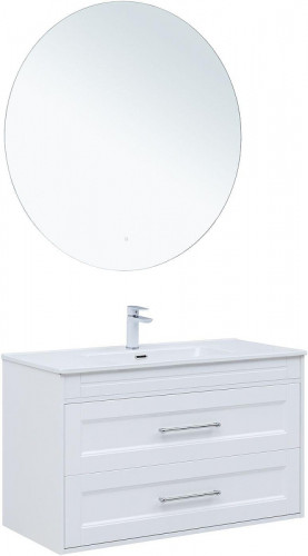 Тумба под раковину Aquanet Бостон New 100 306369 подвесная цвет Белый сатин