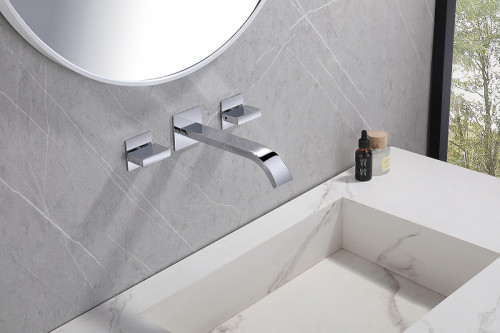 Смеситель для раковины Abber Wasserfall AF8612 Хром латунь встраиваемый