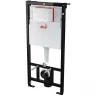 Комплект унитаза Vincea Evo Rimless VT1-34S с инсталляцией Alcaplast Sadromodul AM101/1120-3:1 RU M71-0001 с сиденьем Микролифт и клавишей смыва Хром фарфор подвесной