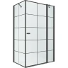 Душевой уголок New Trendy New Soleo Black 90х90 R K-0581 профиль Черный стекло прозрачное