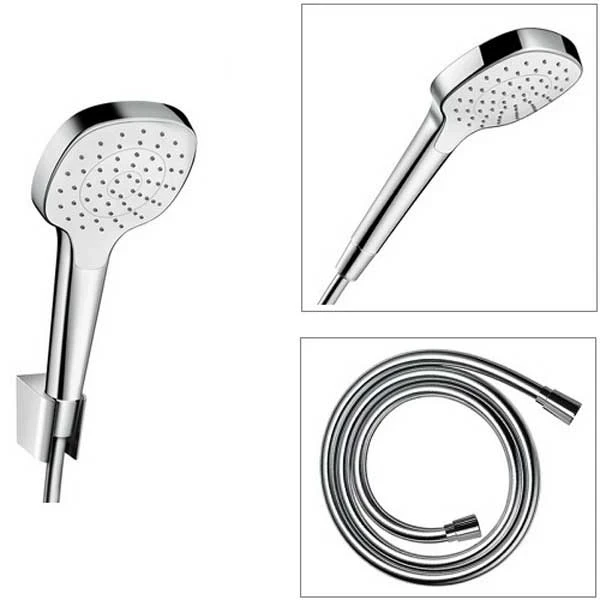 Душевой гарнитур Hansgrohe Croma Select E 26424400 Хром Белый пластик на стену