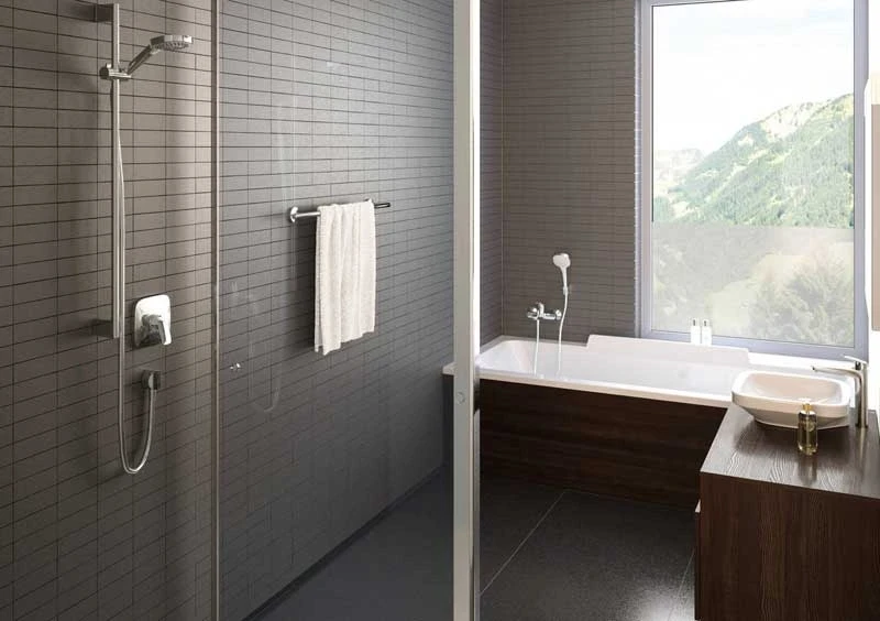 Душевой гарнитур Hansgrohe Croma Select E 26424400 Хром Белый пластик на стену